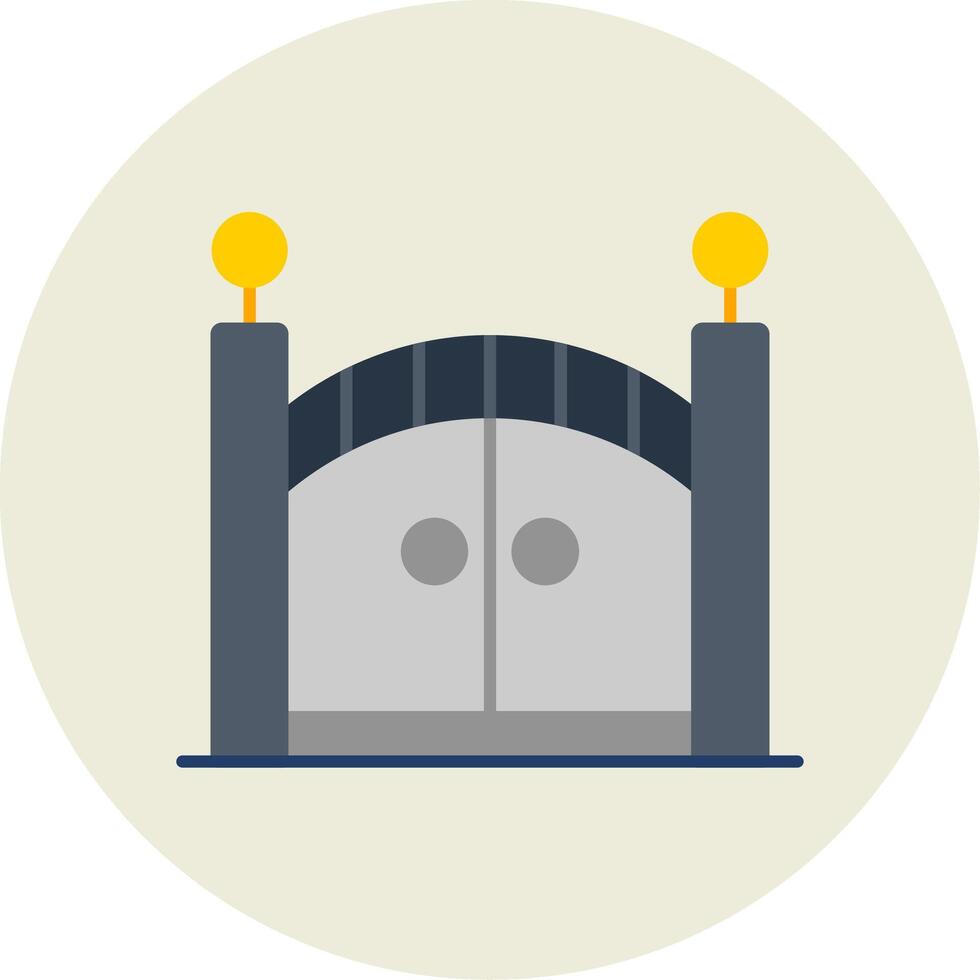 Gate Flat Circle Icon vector