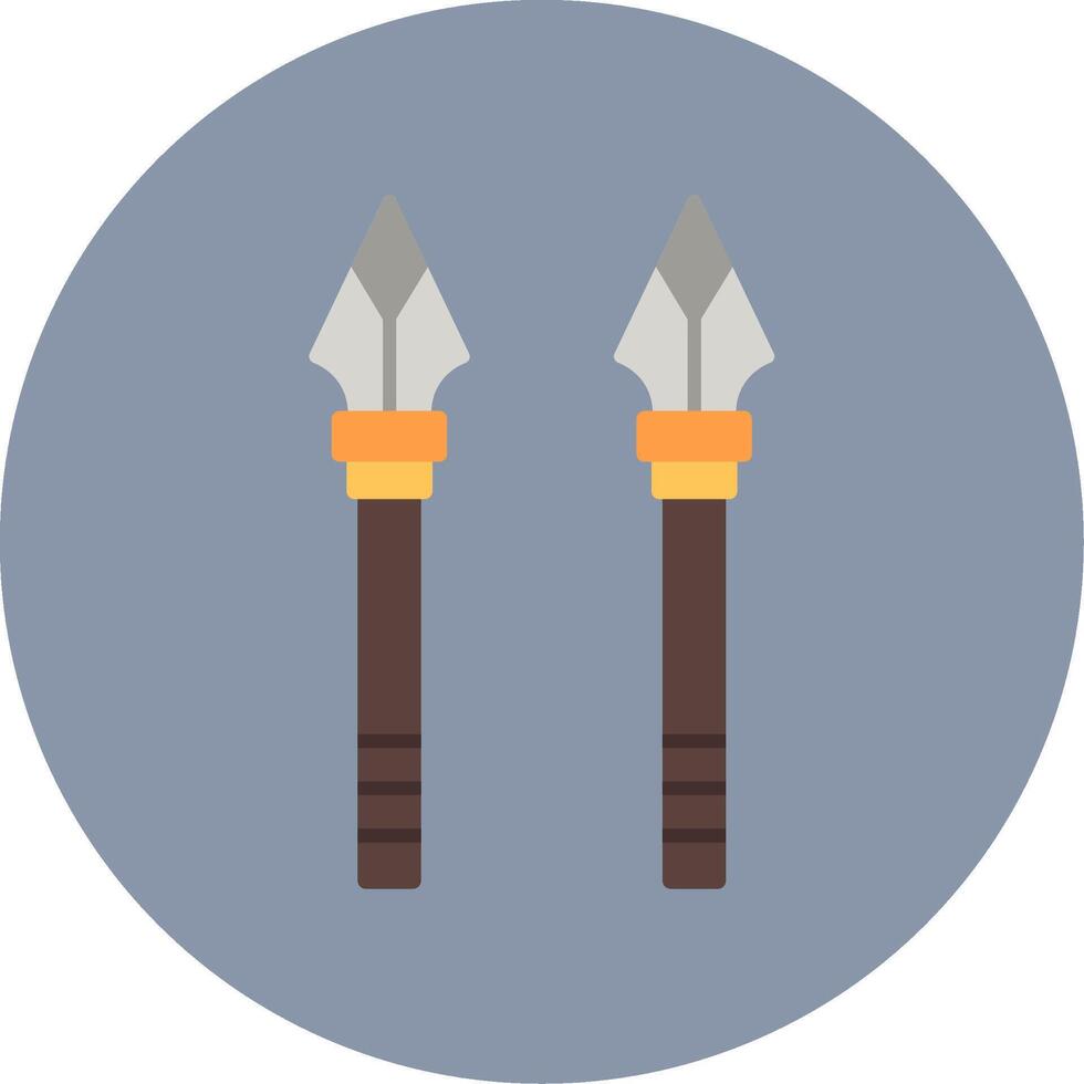 Spear Flat Circle Icon vector