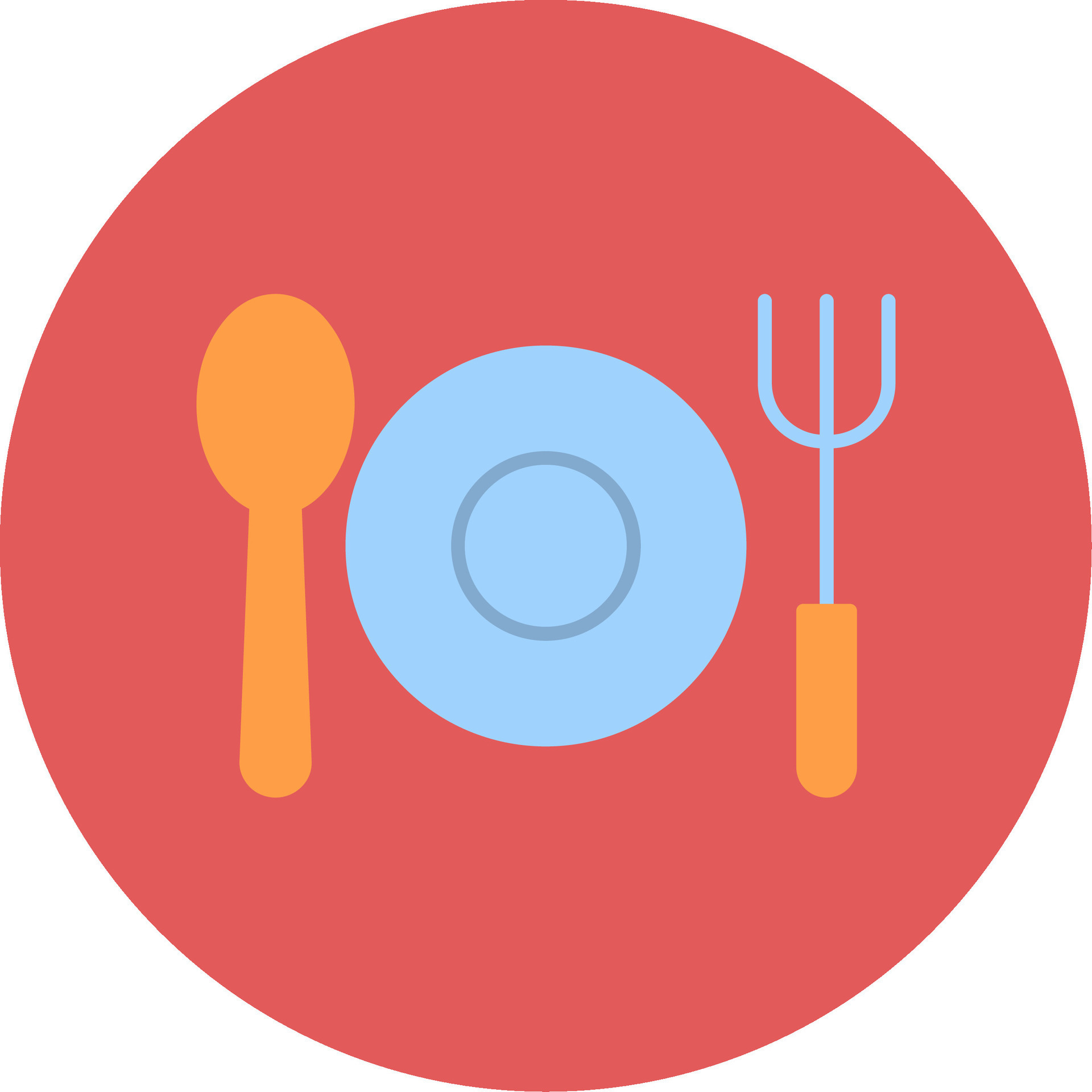 Cutlery Flat Circle Icon 37439031 Vector Art at Vecteezy
