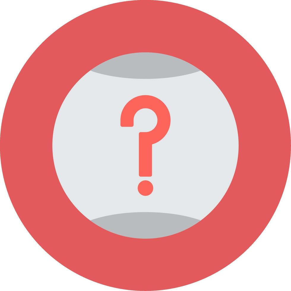 Question Flat Circle Icon vector