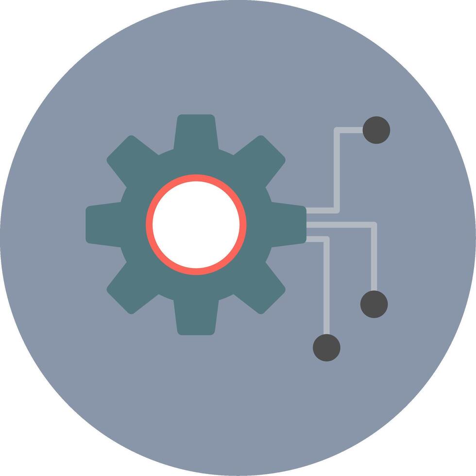 Engineering Flat Circle Icon vector