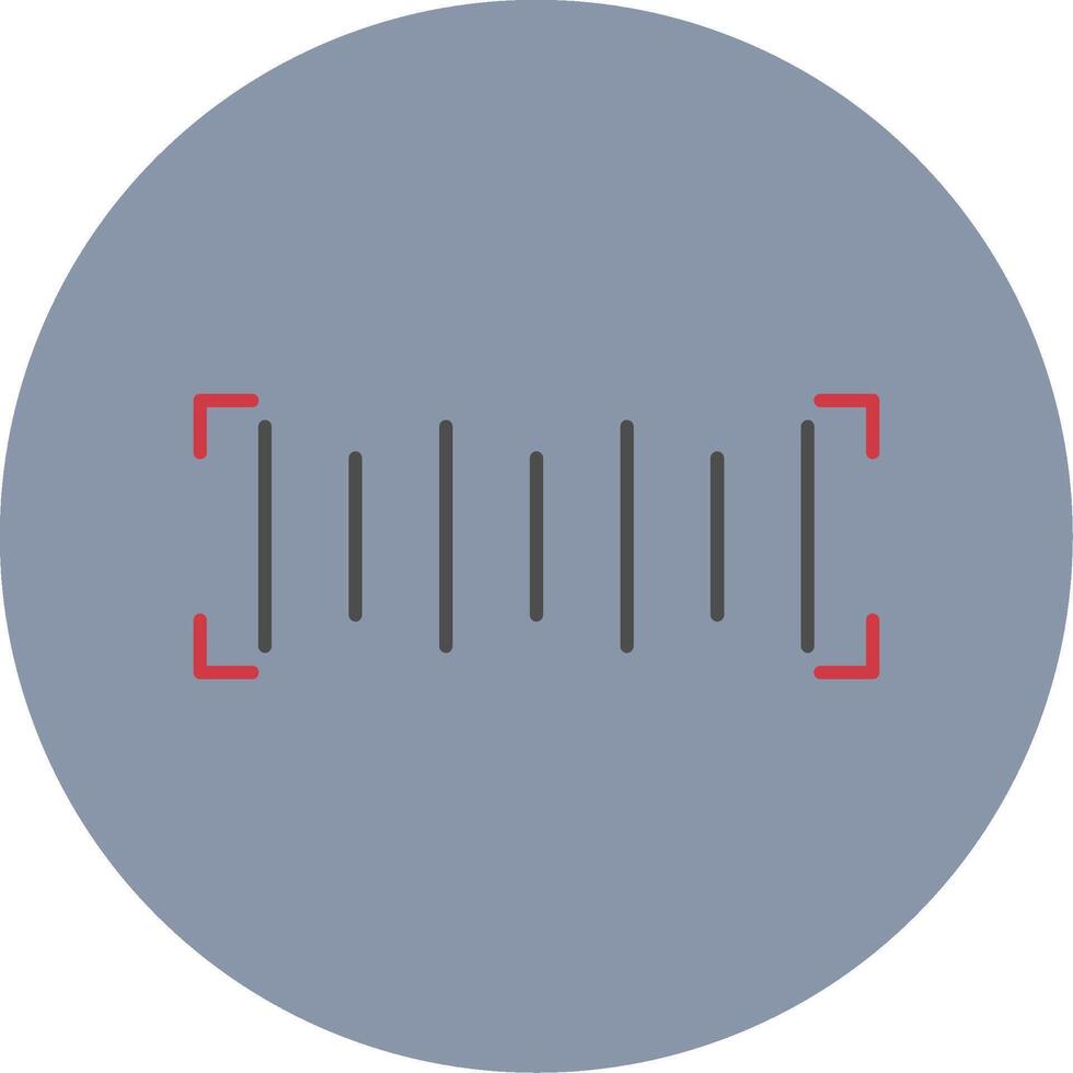 Bar Code Flat Circle Icon vector