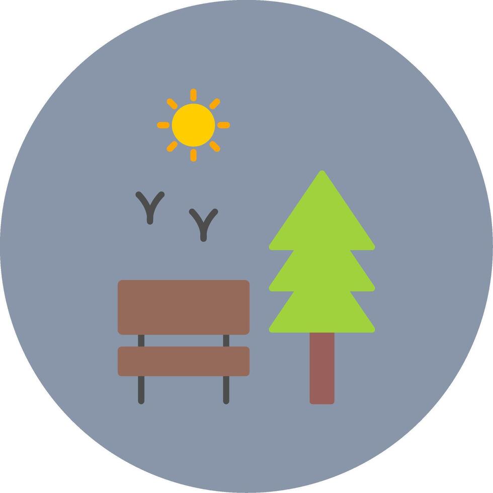 Park Flat Circle Icon vector