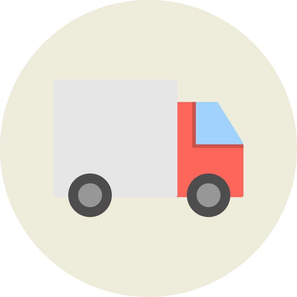 Truck Flat Circle Icon vector
