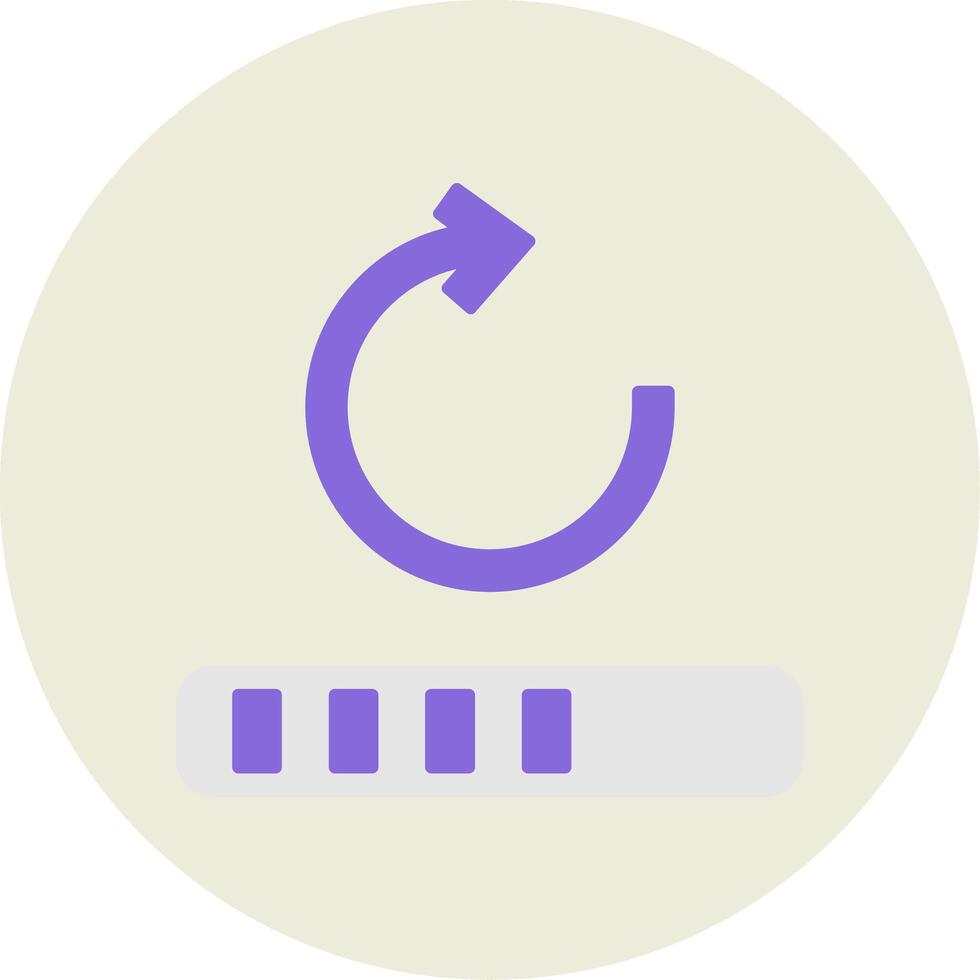 Loader Flat Circle Icon vector