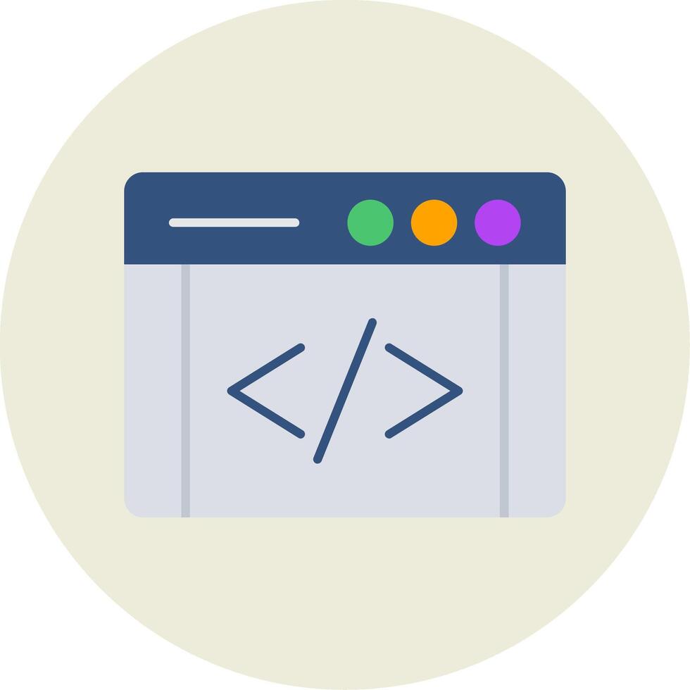 Coding Flat Circle Icon 37439107 Vector Art at Vecteezy