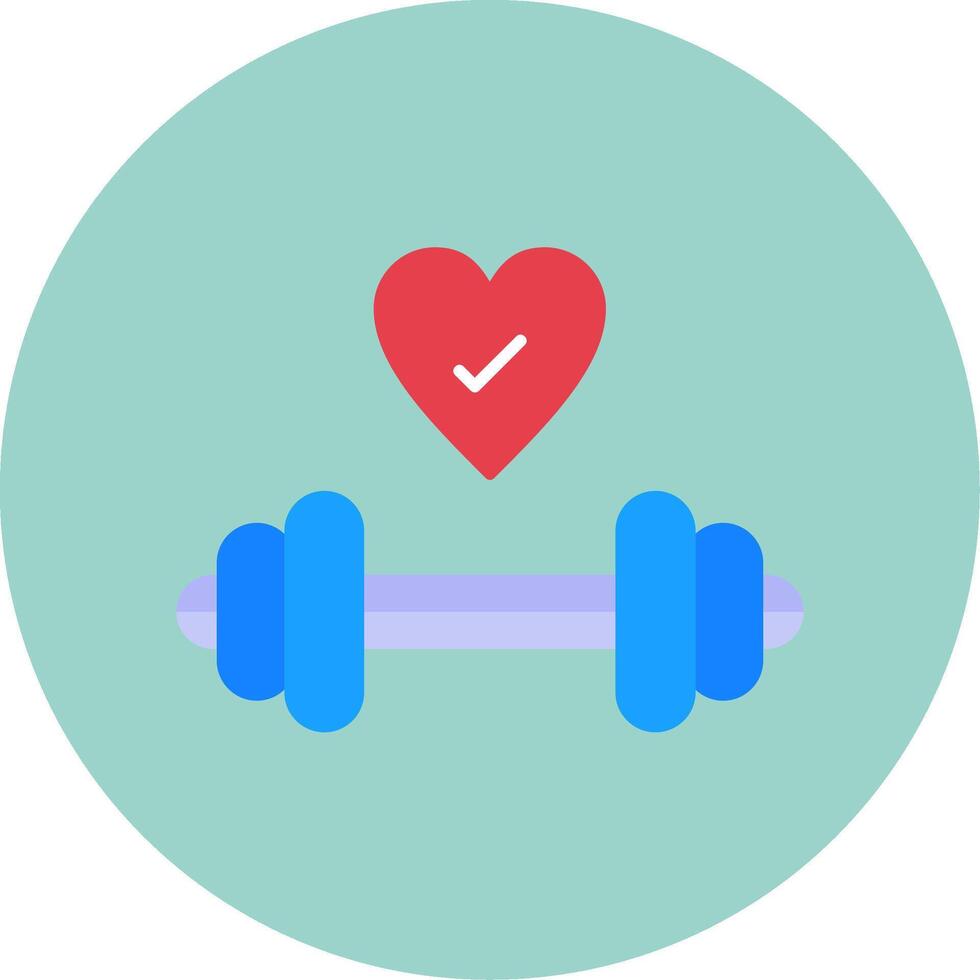 Gym Flat Circle Icon vector