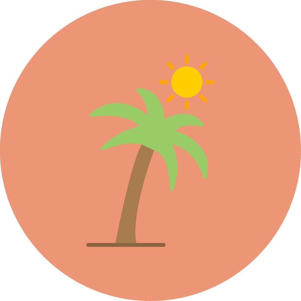 Plam Tree Flat Circle Icon 37439152 Vector Art at Vecteezy