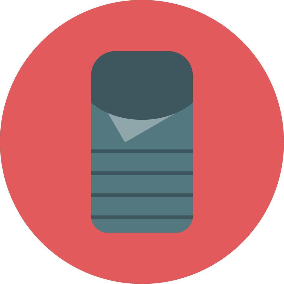 Sleeping Bag Flat Circle Icon vector