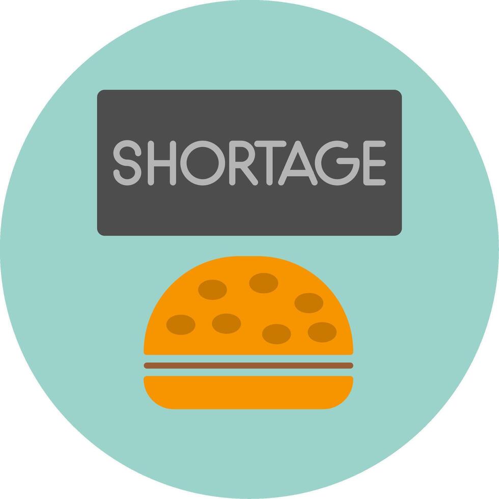 Shortage Flat Circle Icon vector