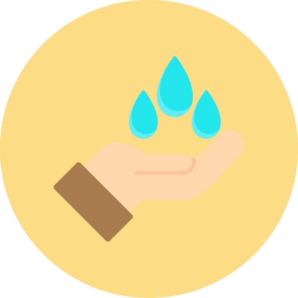 salvar agua plano circulo icono vector