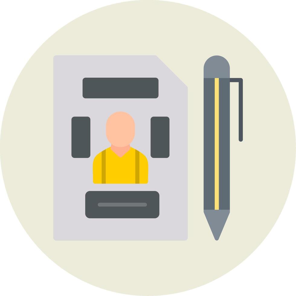 Portfolio Flat Circle Icon vector