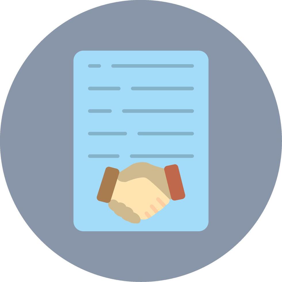 Handshake Flat Circle Icon vector