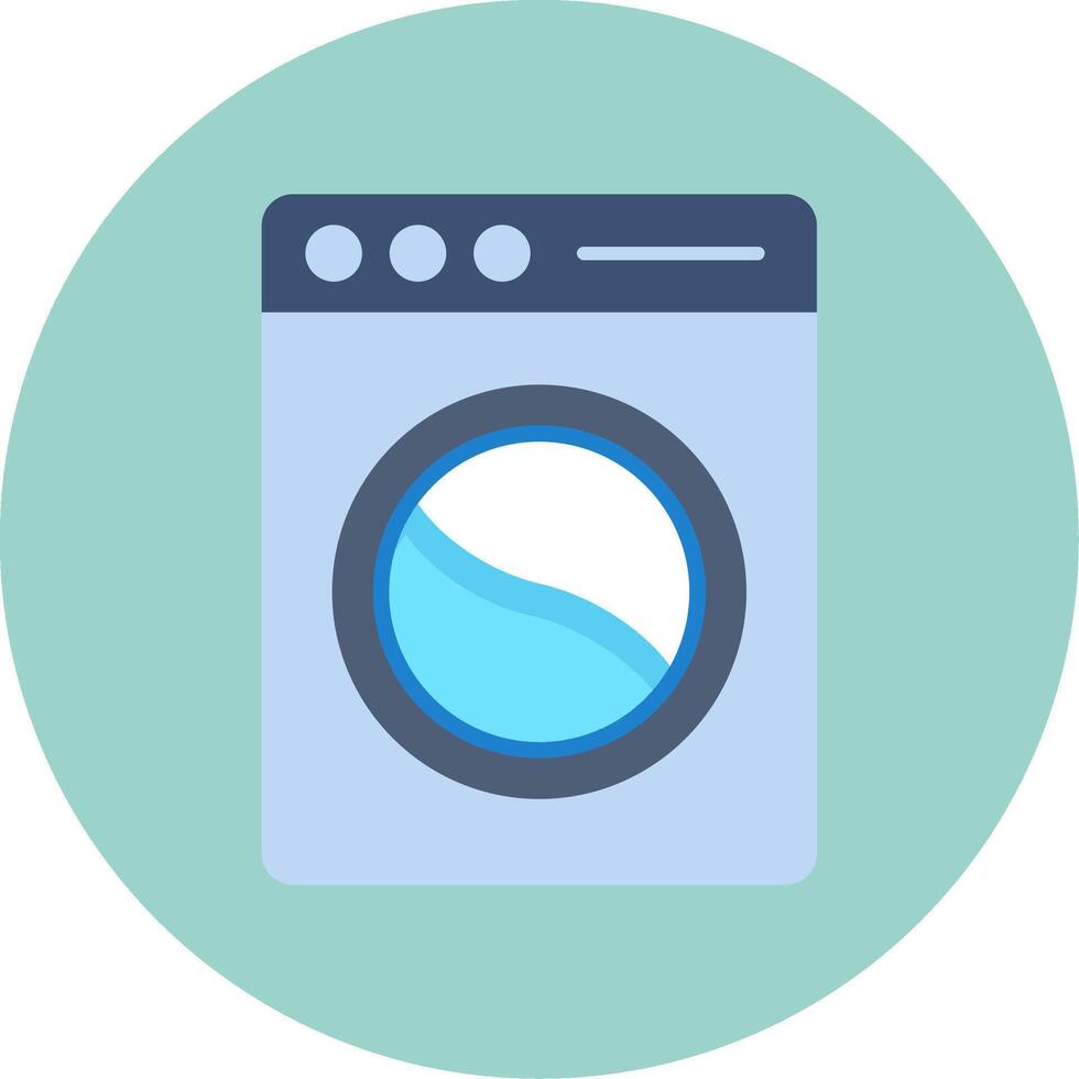 Laundry Flat Circle Icon vector