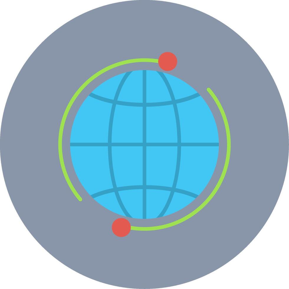 global plano circulo icono vector