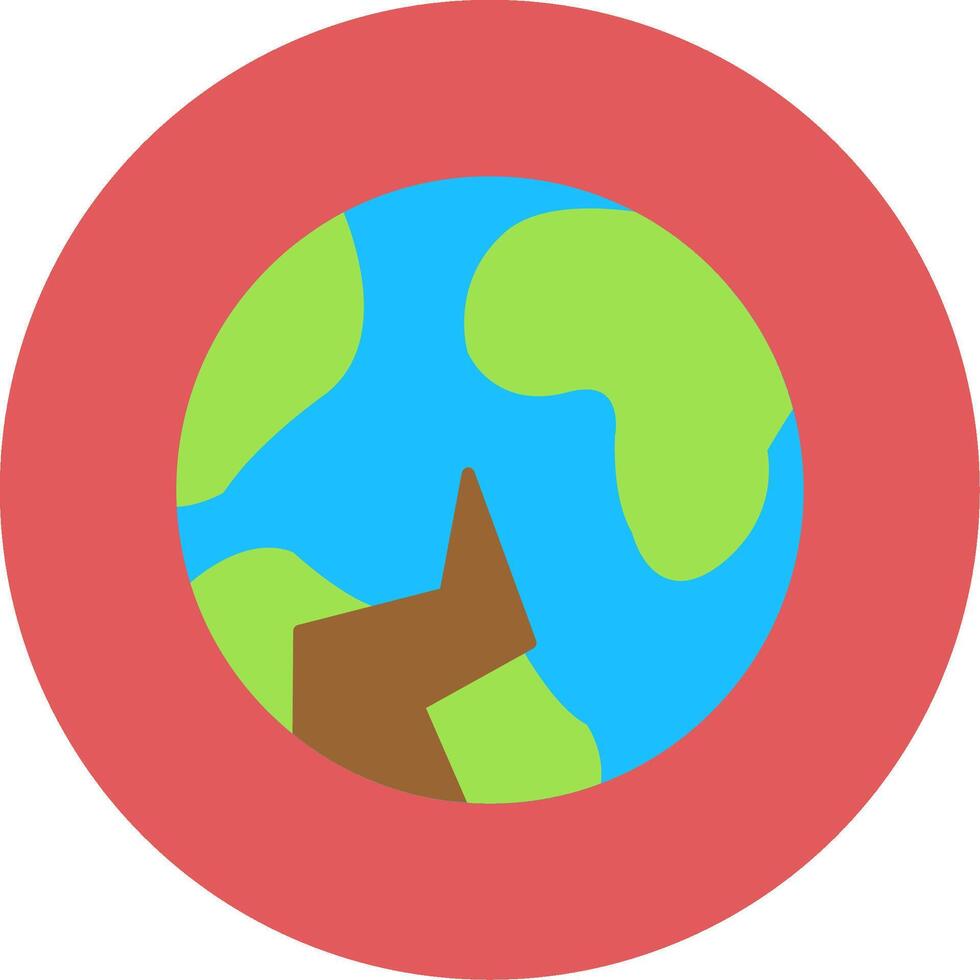 Natural Disaster Flat Circle Icon vector