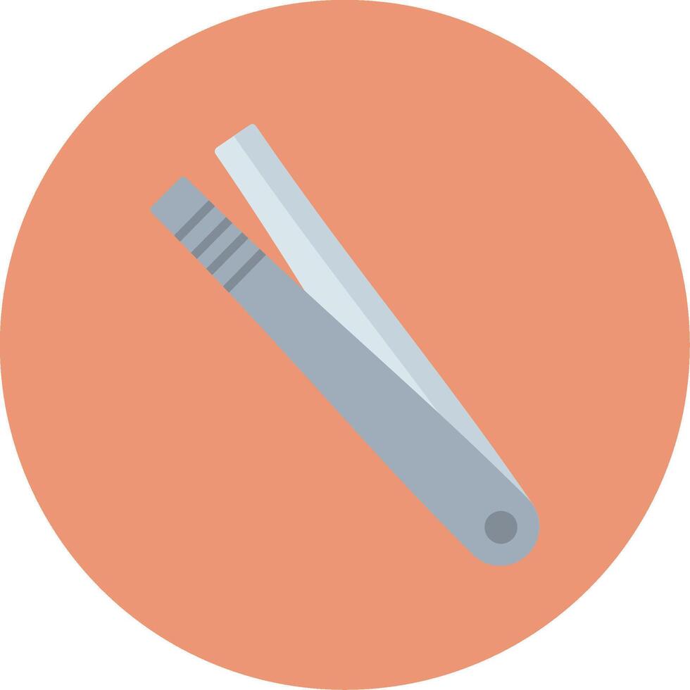 Tweezer Flat Circle Icon vector