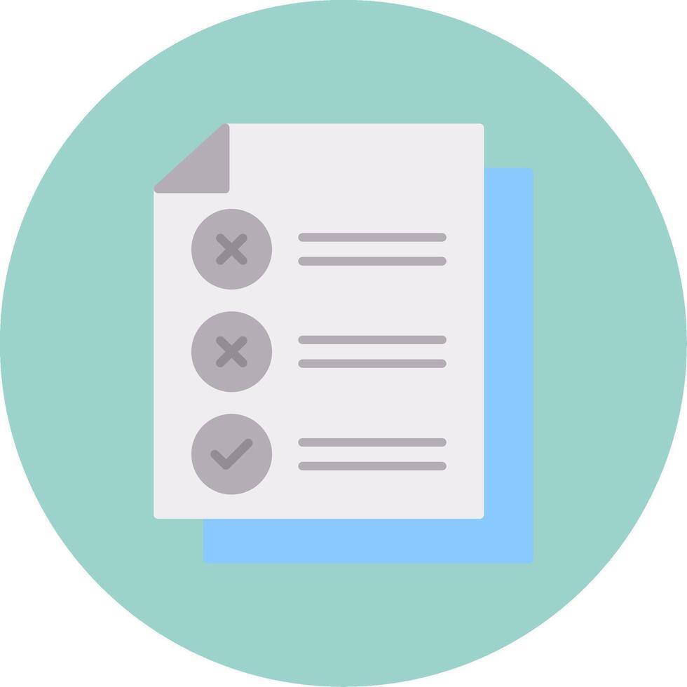 Check List Flat Circle Icon vector