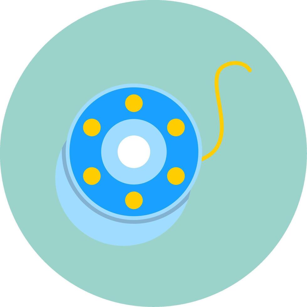 Bobbin Flat Circle Icon vector