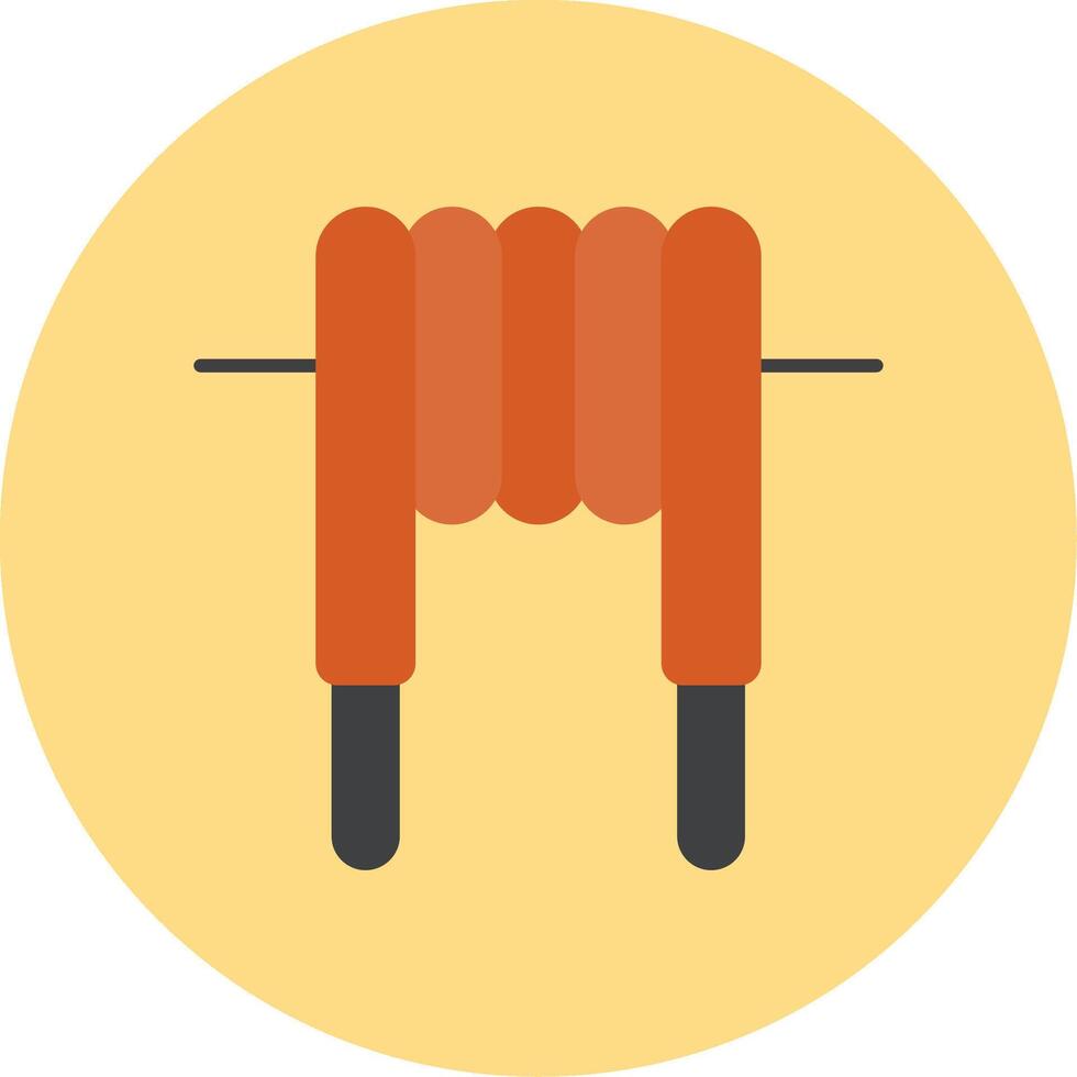 Inductor Flat Circle Icon vector