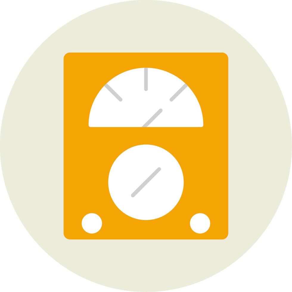 Voltmeter Flat Circle Icon vector