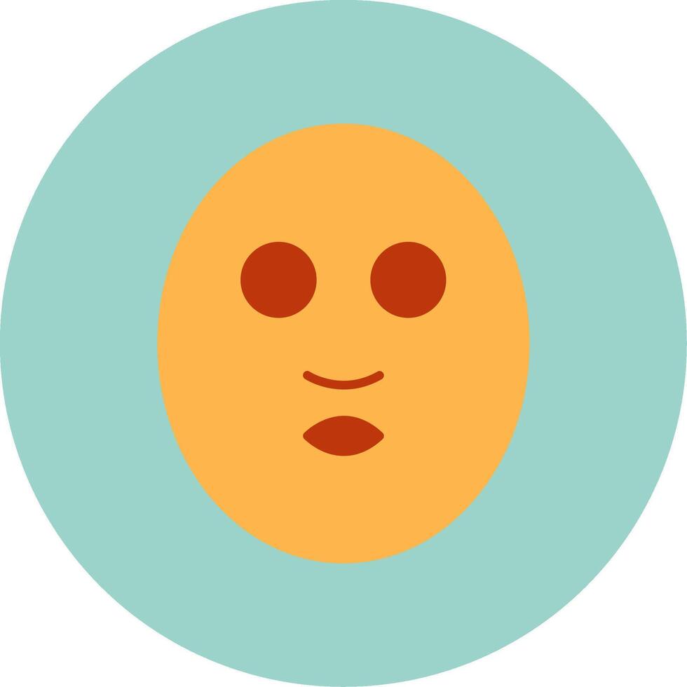 Facial Mask Flat Circle Icon vector