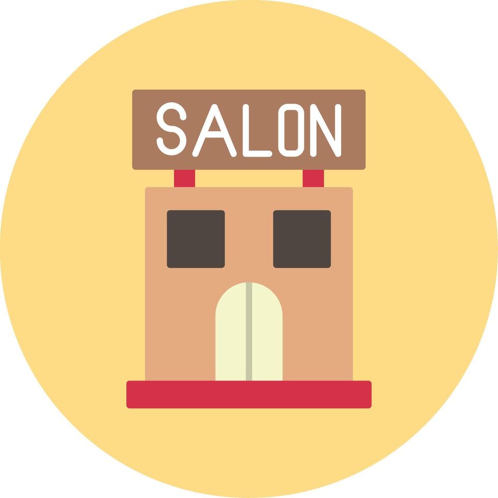 Salon Flat Circle Icon vector