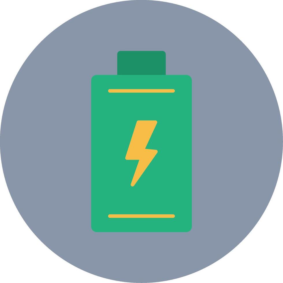 Battery Flat Circle Icon vector
