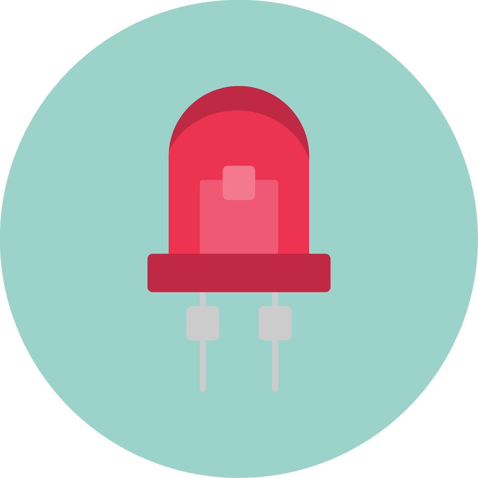 Diode Flat Circle Icon vector