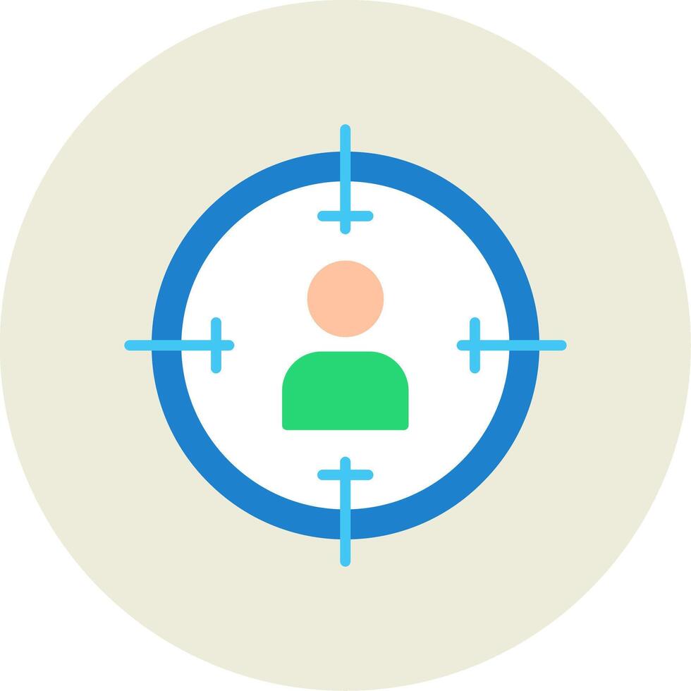 Target Flat Circle Icon vector