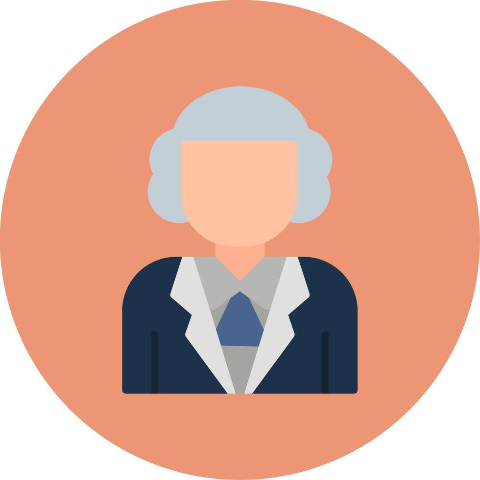 Judge Flat Circle Icon vector