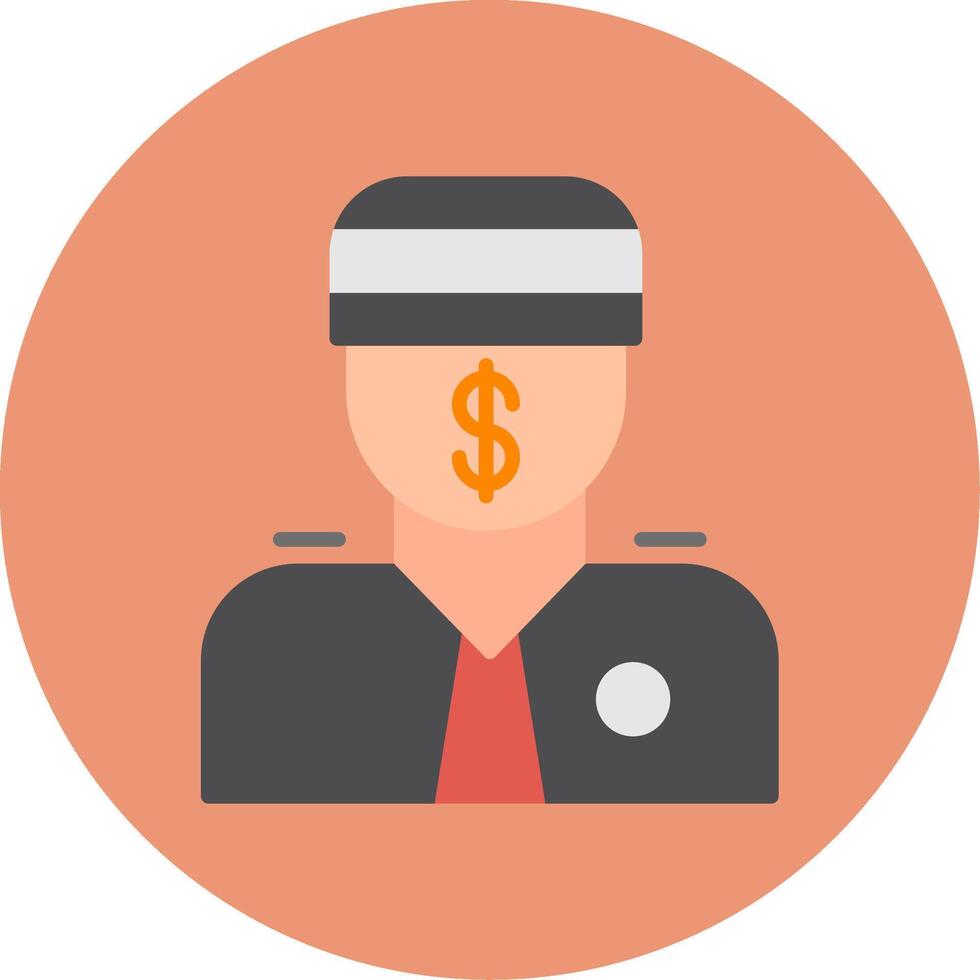 Bribe Flat Circle Icon vector