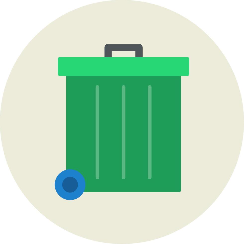 Refuse Flat Circle Icon vector