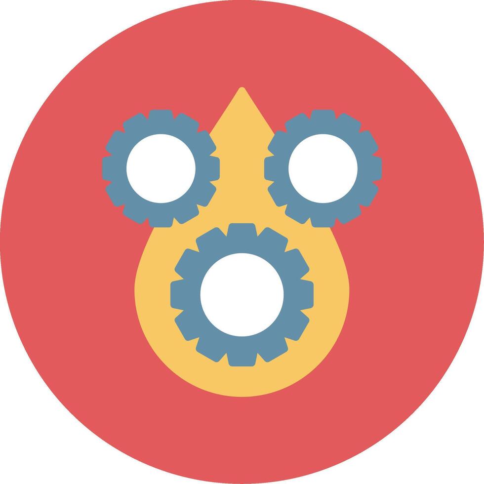 Lubricant Flat Circle Icon vector