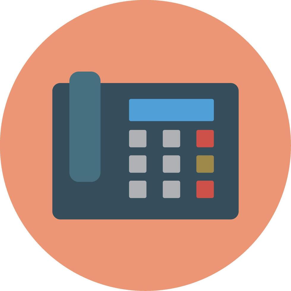 Landline Flat Circle Icon vector