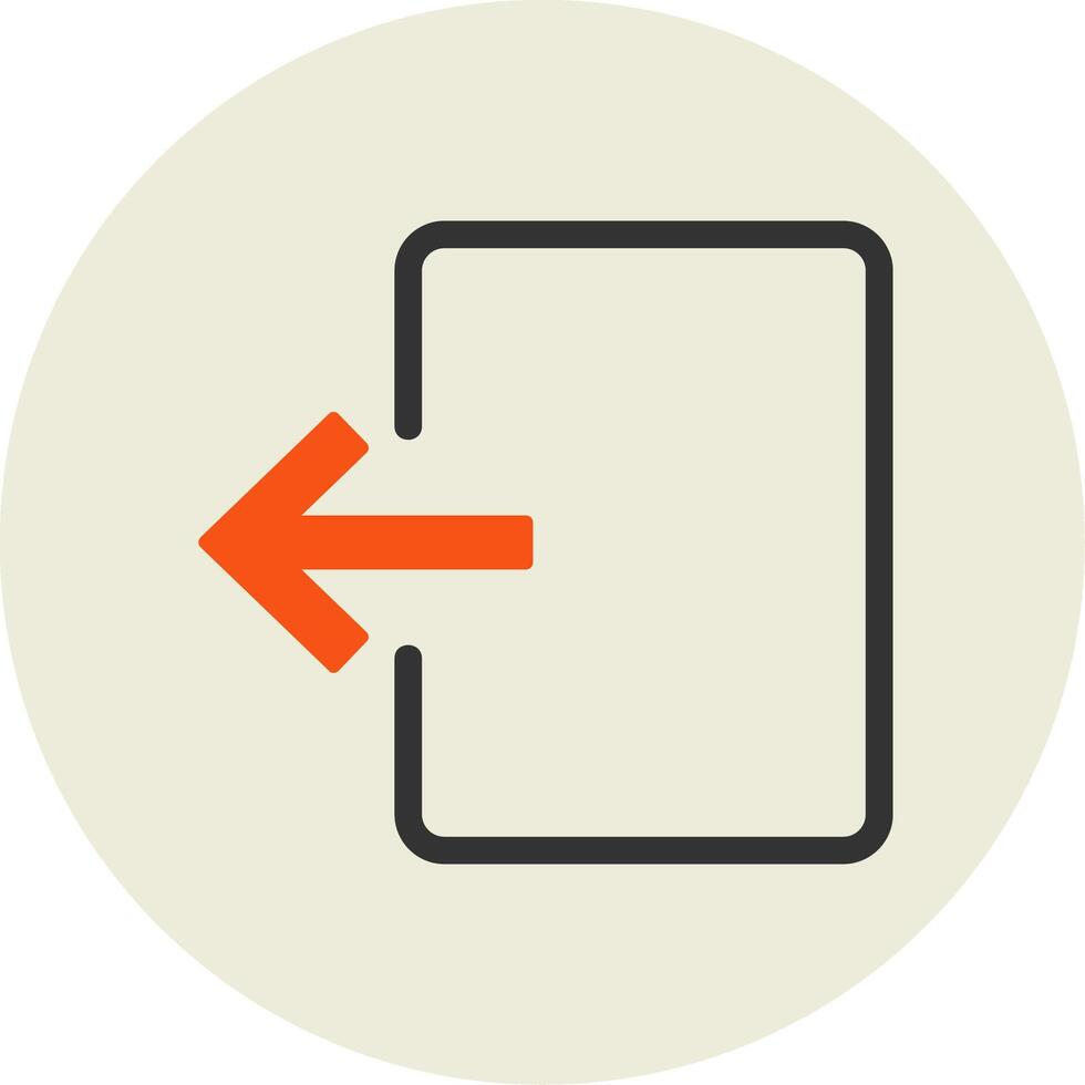 Exit Door Flat Circle Icon vector