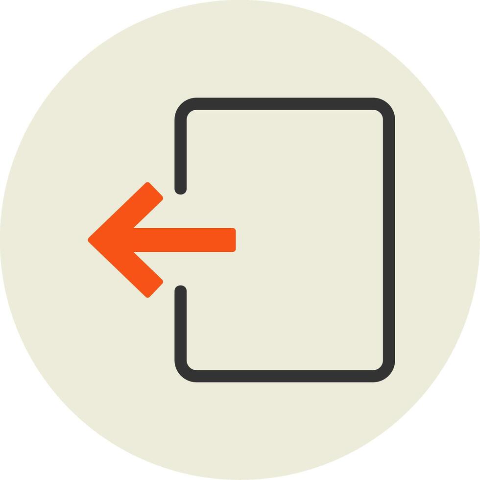 Exit Door Flat Circle Icon vector