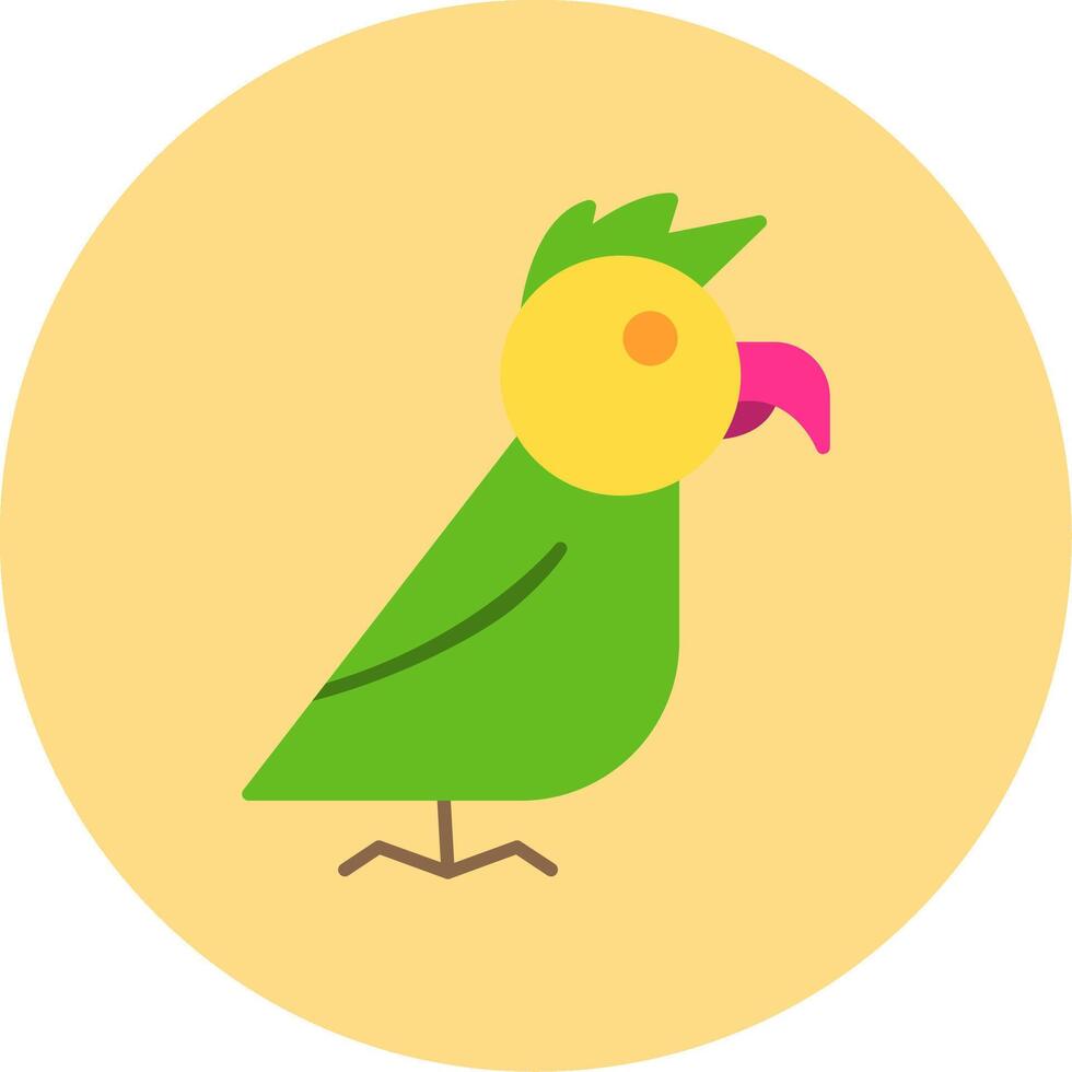 Parrot Flat Circle Icon vector