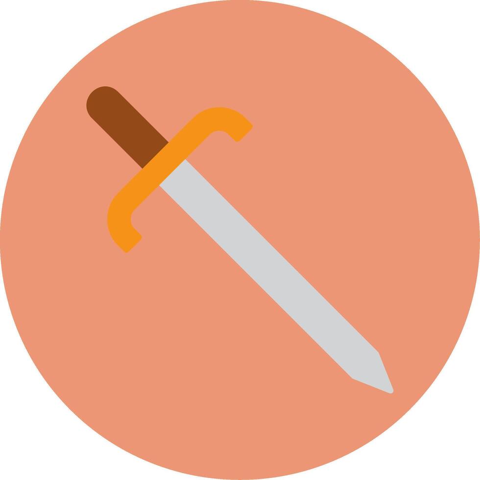 Cutlass Flat Circle Icon vector