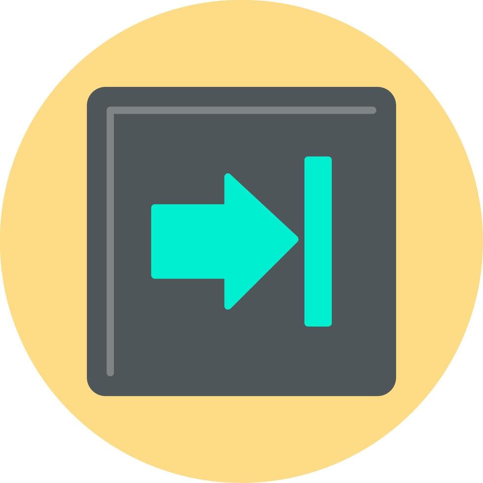 Right Arrow Flat Circle Icon vector