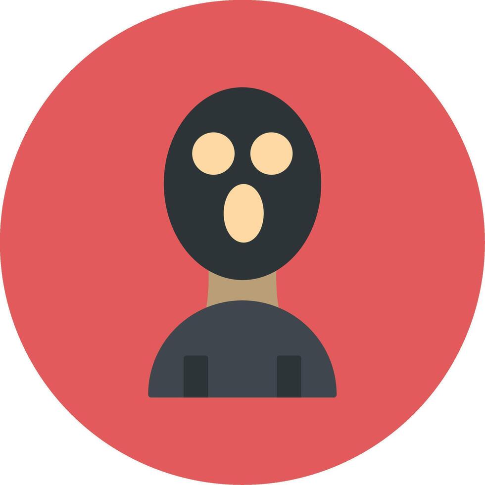 Balaclava Flat Circle Icon vector