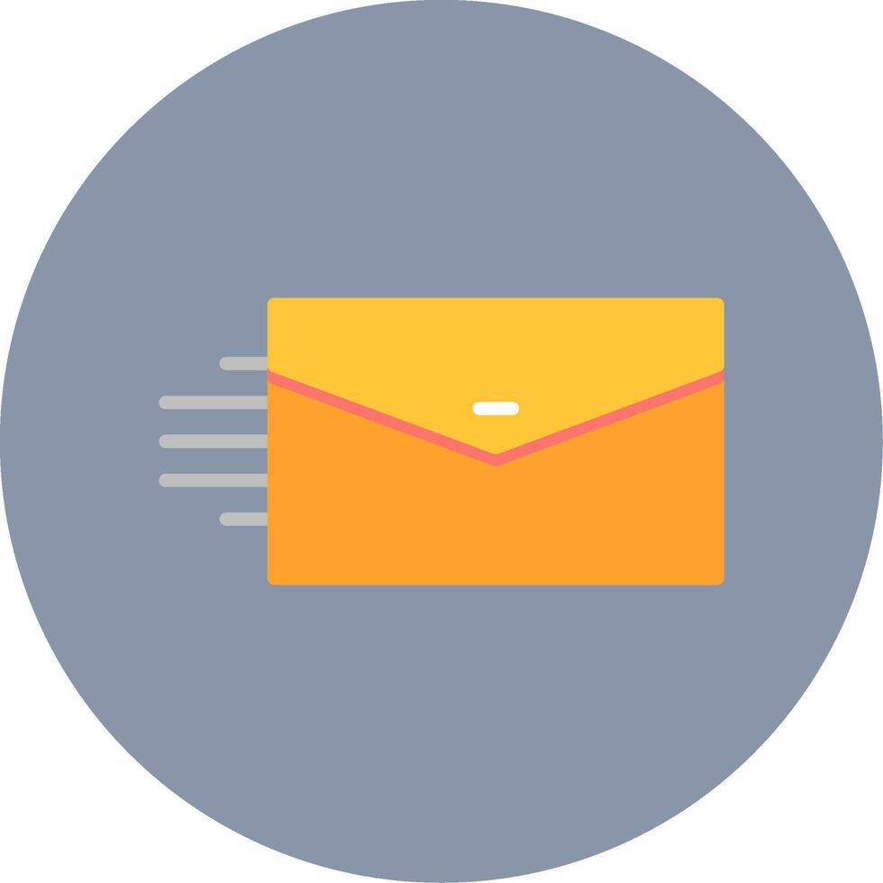 Mail Flat Circle Icon vector
