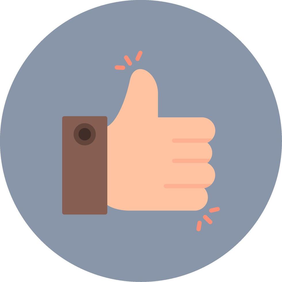 Like Flat Circle Icon vector