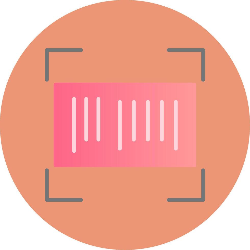 Barcode Flat Circle Icon vector