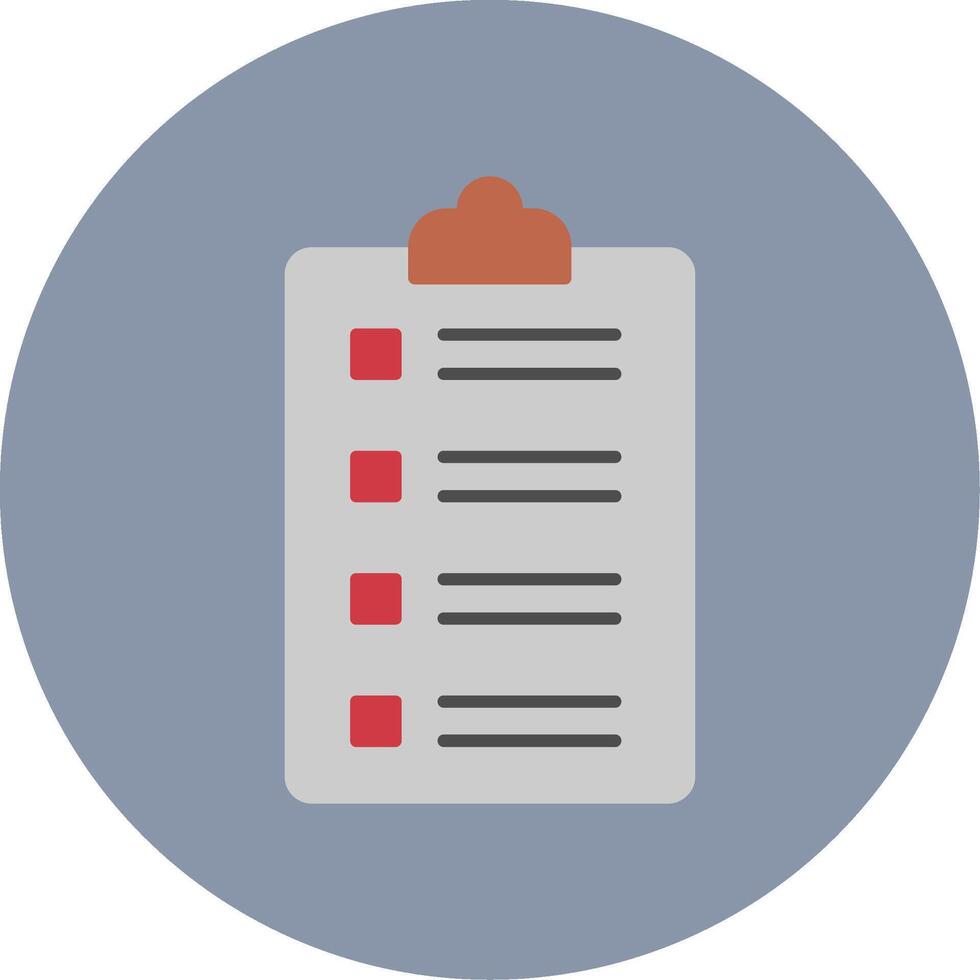 Checklist Flat Circle Icon vector