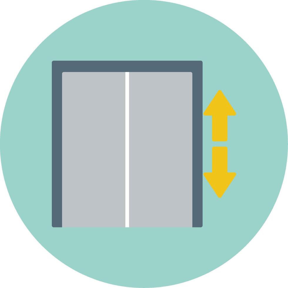 Lift Flat Circle Icon vector