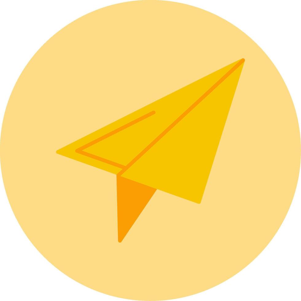 Paper Plane Flat Circle Icon vector