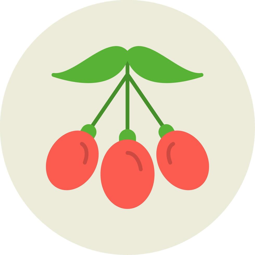 Wolfberry Flat Circle Icon vector