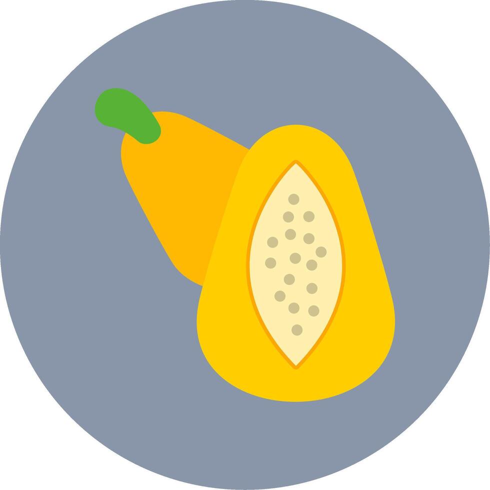 PawPaw Flat Circle Icon vector