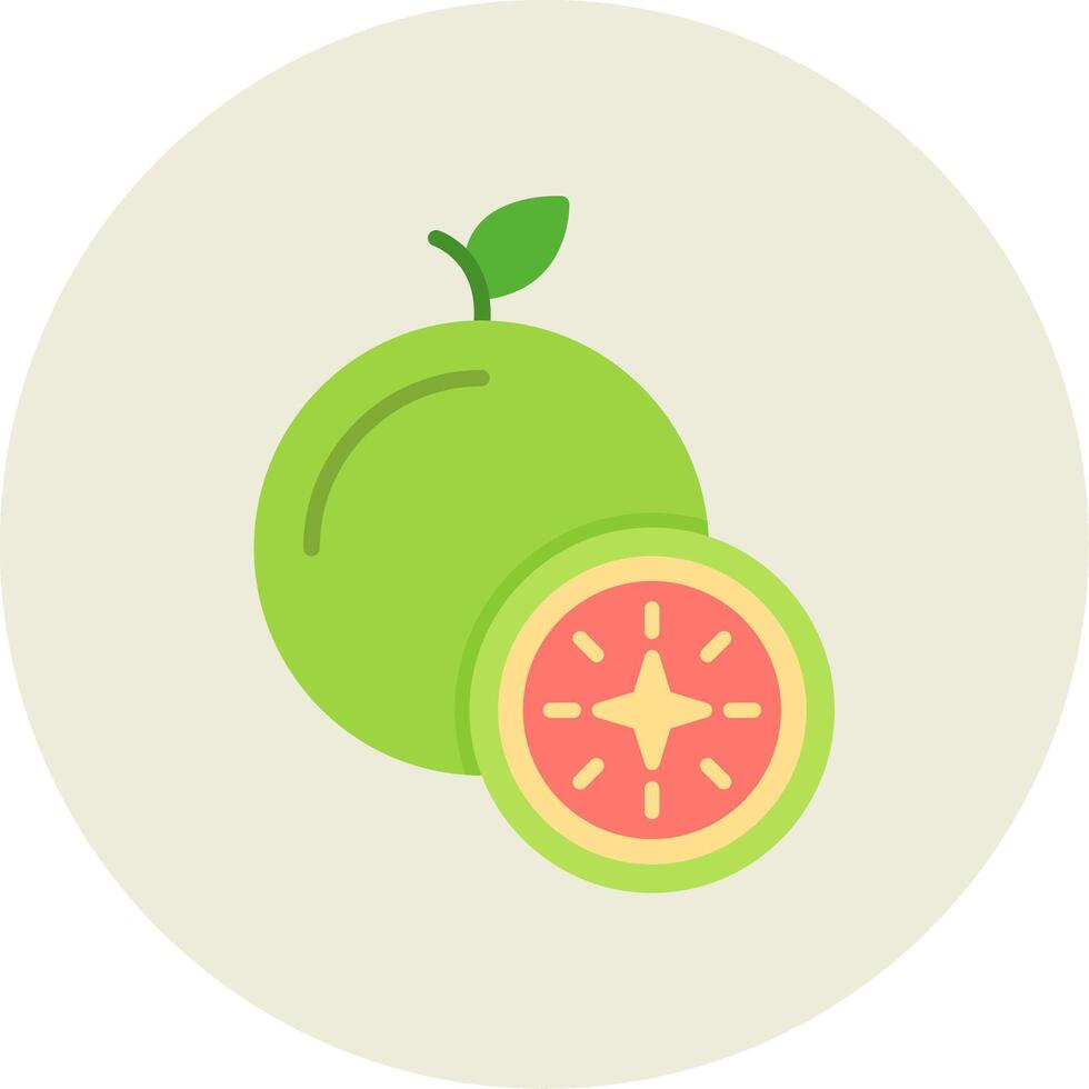 Guava Flat Circle Icon vector